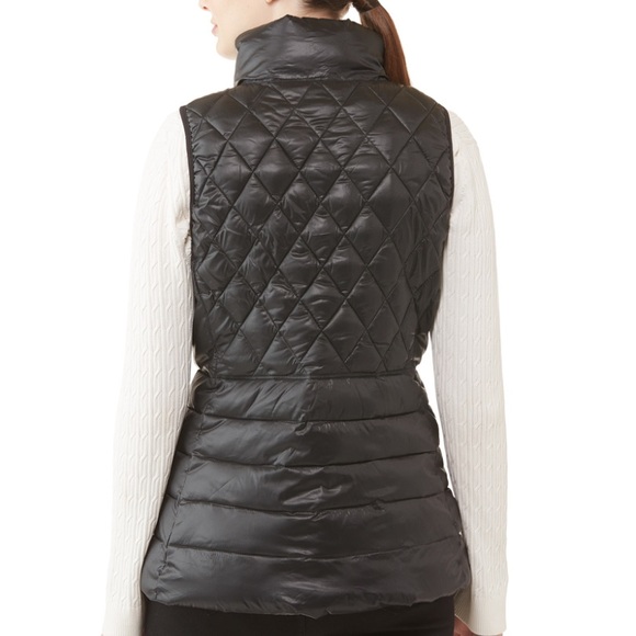 NWOT CALVIN KLEIN PERFORMANCE PREMIUM DOWN VEST HIGH SHINE IN BLACK W/POCKETS S - Picture 2 of 15